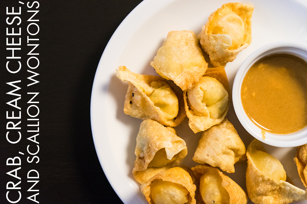 Crab, Cream Cheese, and Scallion Wontons