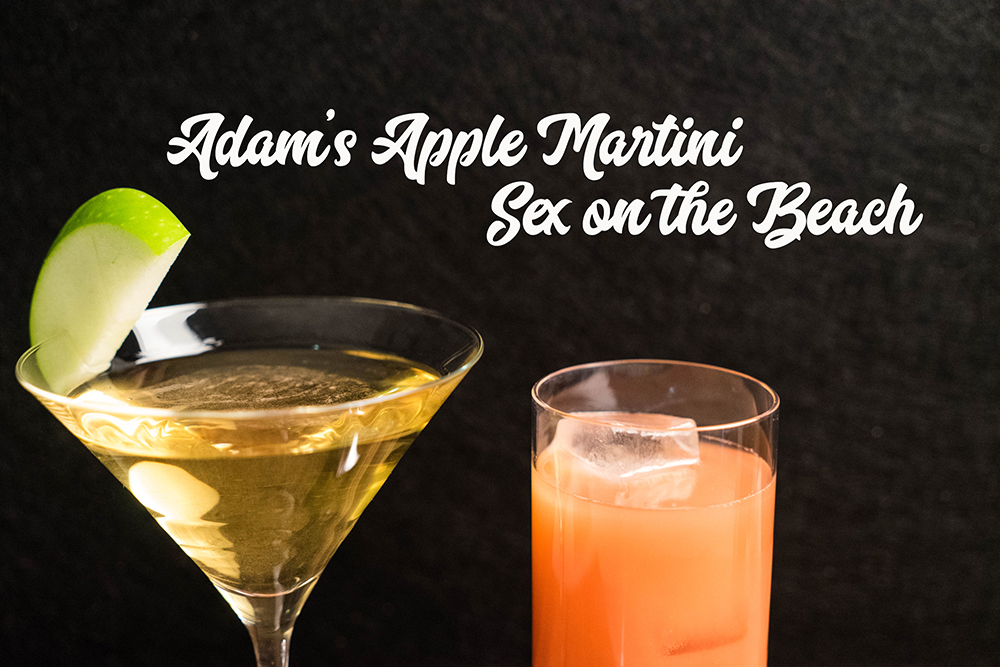 Sex On The Beach & Adam's Apple Martini